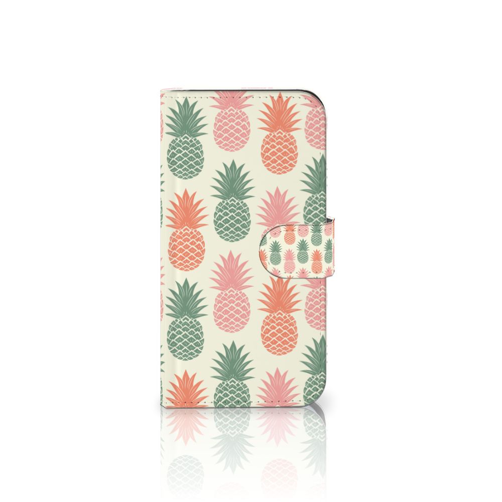 Samsung Galaxy S25 Book Cover Ananas boekcover ananas design vooraanzicht