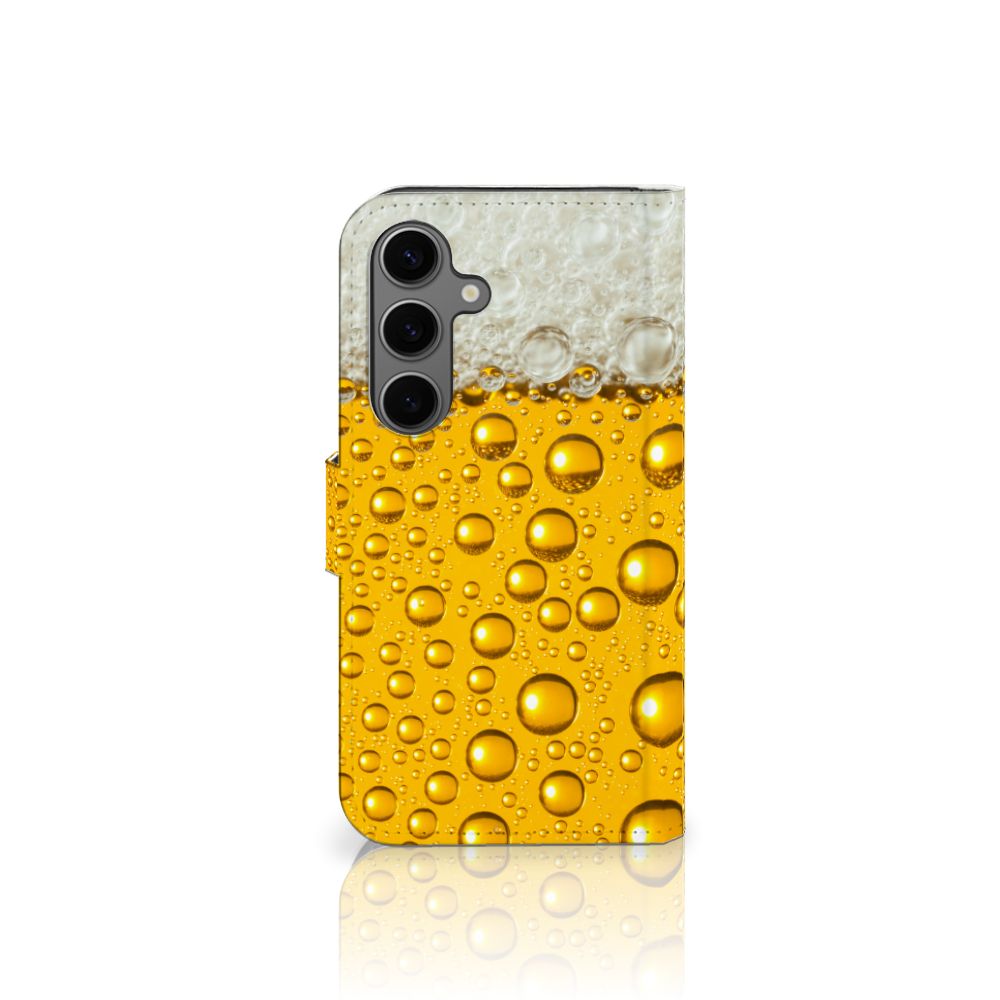 Samsung Galaxy S25 Book Cover Bier telefoonhoesje bier print zijaanzicht