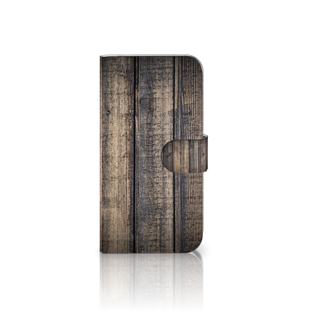 Samsung Galaxy S25 Book Style Case Steigerhout bookstyle case steigerhout aanzicht