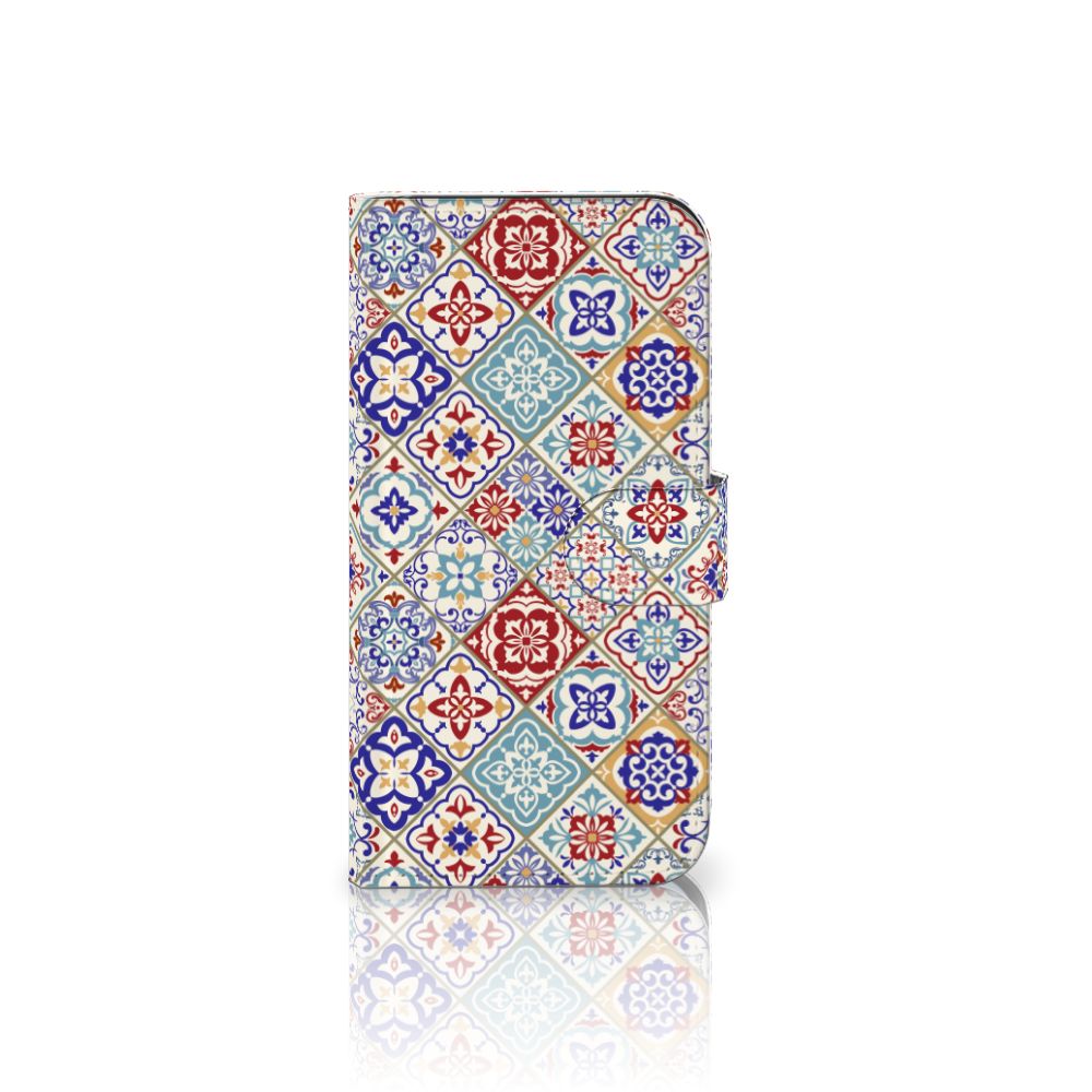Samsung Galaxy S25 Bookcase Tiles Color boekcase design tiles aanzicht