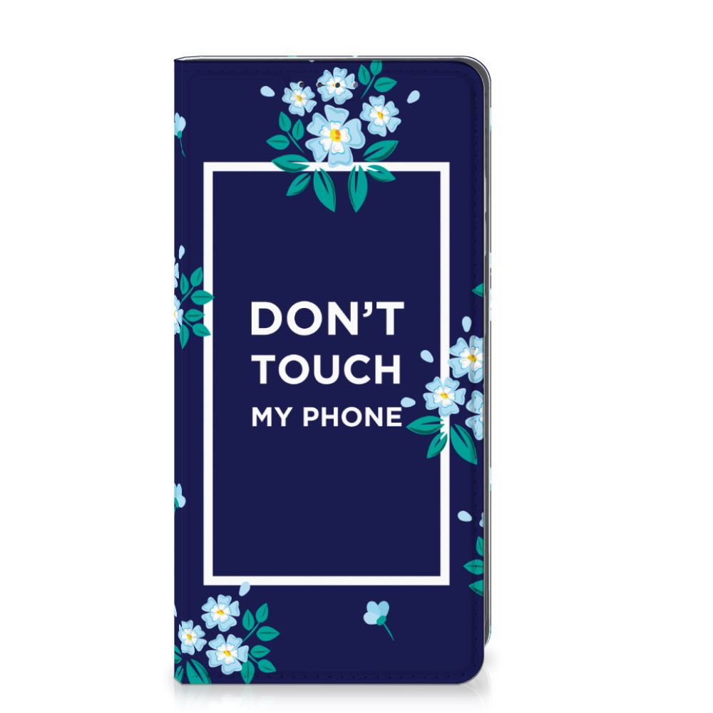 Samsung Galaxy S25 Design Case Flowers Blue DTMP voorzijde