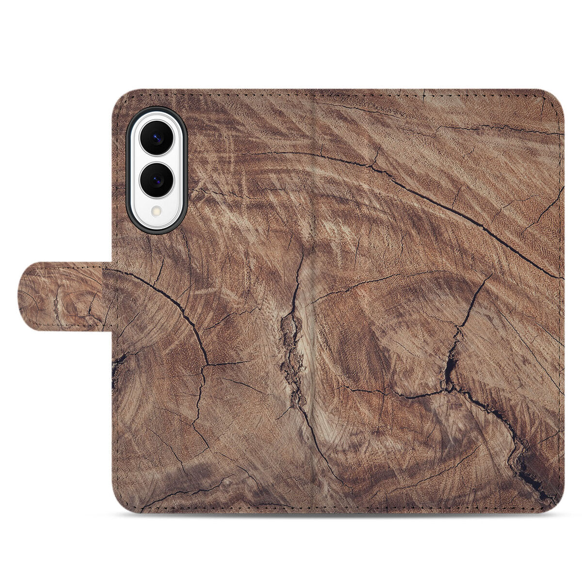 Samsung Galaxy S25 Edge Book Style Case Tree Trunk book case boomstam design achterkant