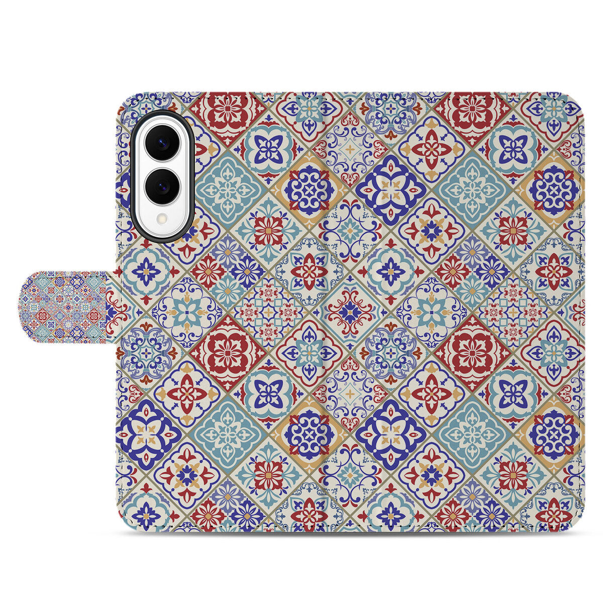 Samsung Galaxy S25 Edge Bookcase Tiles Color design Tiles Color achteraanzicht