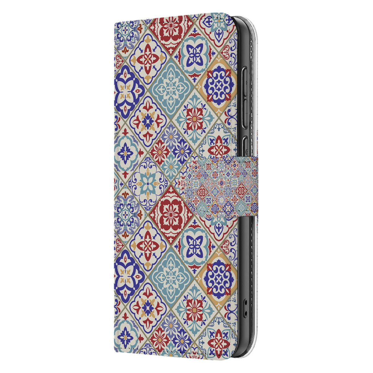 Samsung Galaxy S25 Edge Bookcase Tiles Color design Tiles Color aanzicht