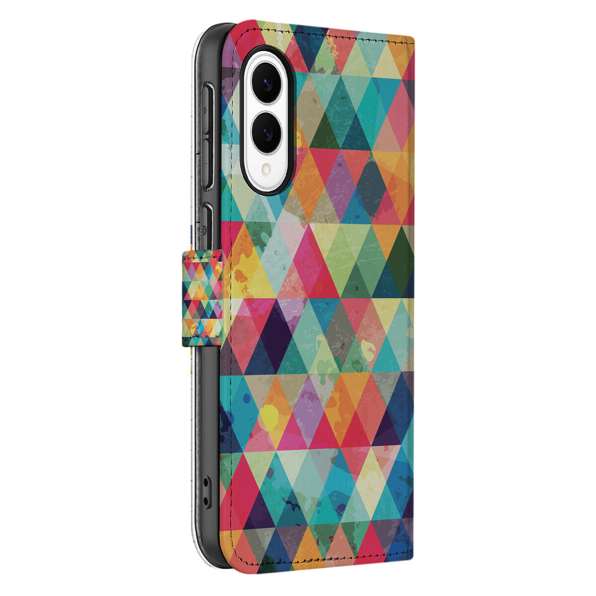 Samsung Galaxy S25 Edge Telefoon Hoesje Geruit geruit design aanzicht