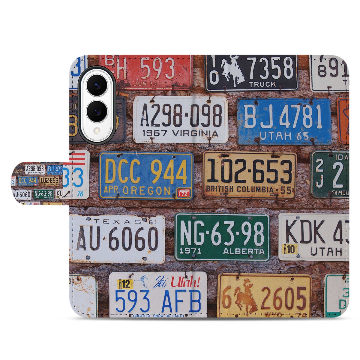 Samsung Galaxy S25 Edge Telefoonhoesje met foto Kentekenplaten design kentekenplaten aanzicht