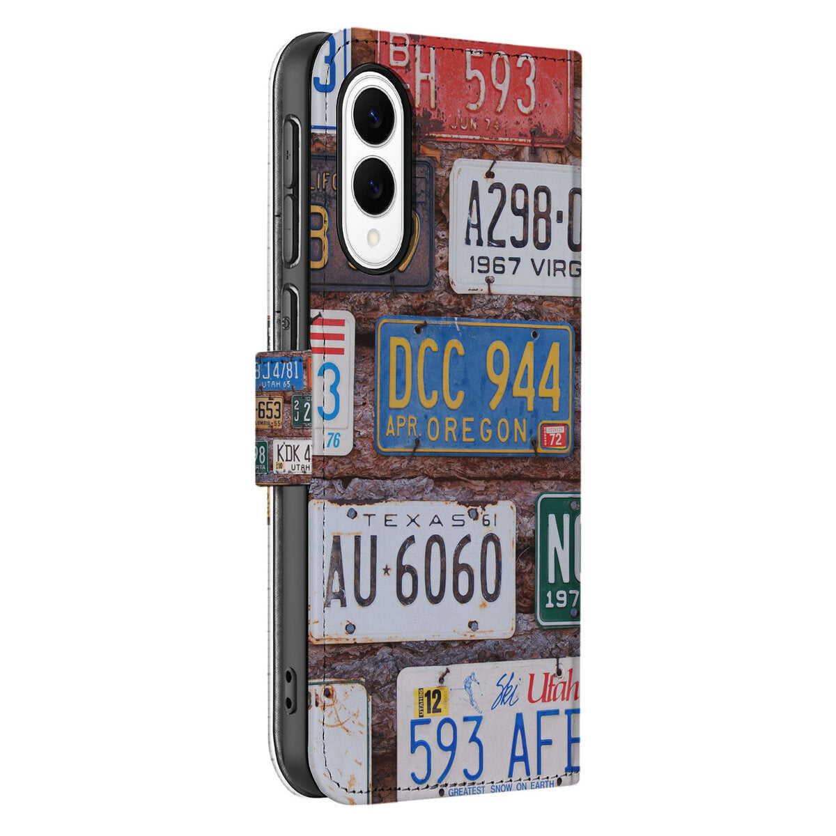 Samsung Galaxy S25 Edge Telefoonhoesje met foto Kentekenplaten design Kentekenplaten aanzicht zijkant