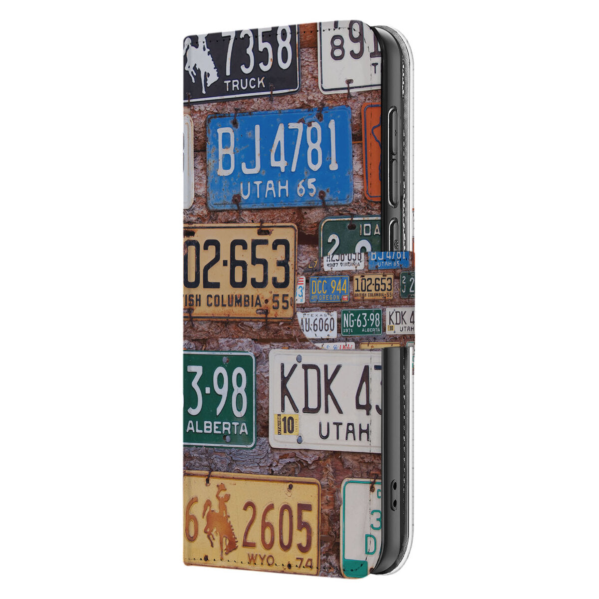 Samsung Galaxy S25 Edge Telefoonhoesje met foto Kentekenplaten book case kentekenplaten aanzicht