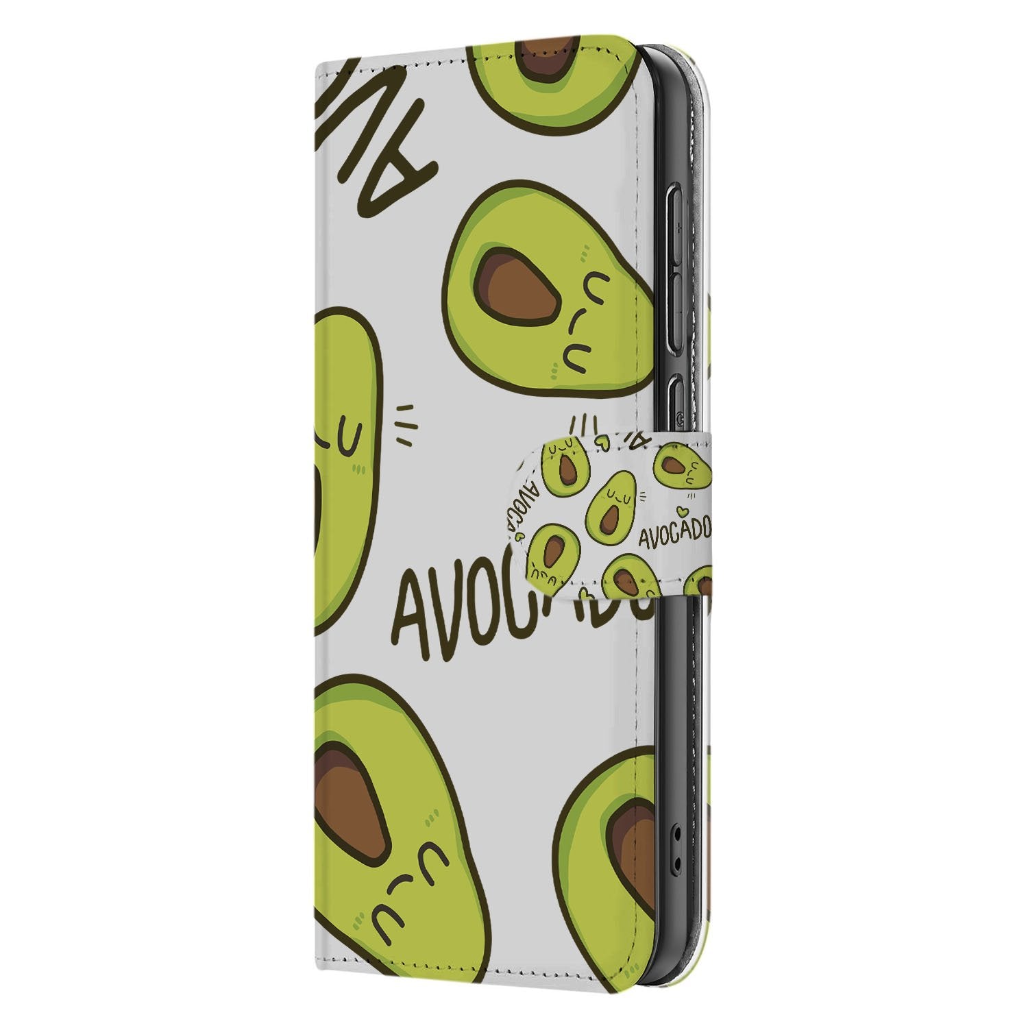 Samsung Galaxy S25 FE Avocado Hoesje Groen Met 3 Pasjes TPU avocado design voorkant