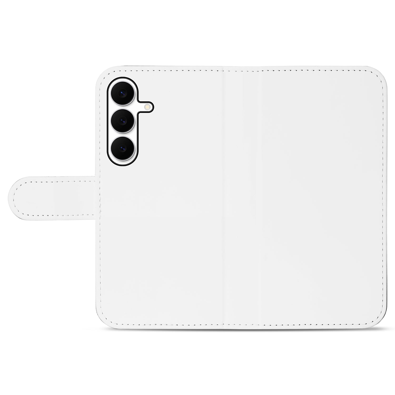 Samsung Galaxy S25 FE Boekhoes Wit met Pasjeshouder boekhoes wit achterkant