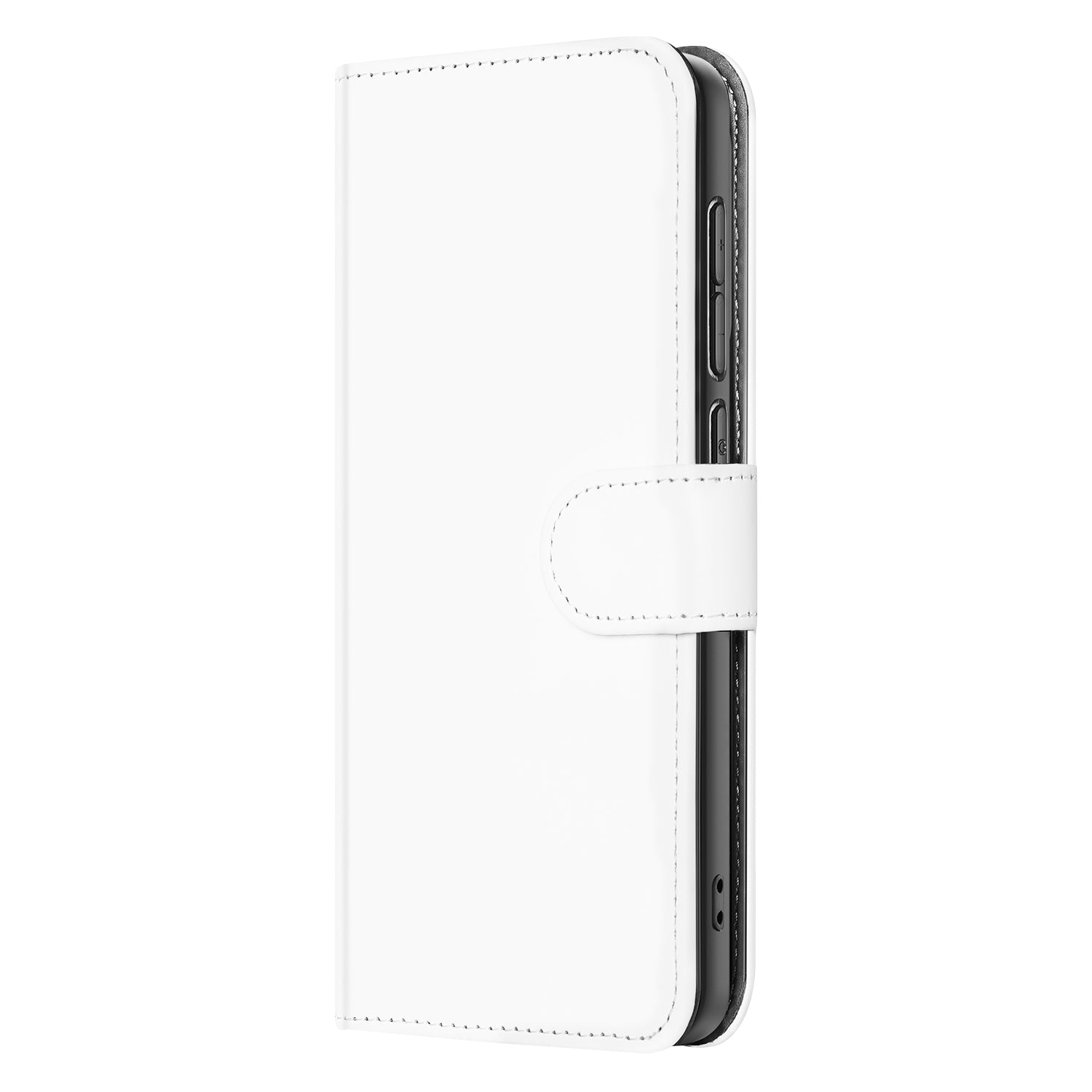 Samsung Galaxy S25 FE Boekhoes Wit met Pasjeshouder boekhoes wit zijkant
