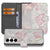 Samsung Galaxy S25 FE boekhoesje Lovely Flowers roze wit aanzicht