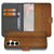 Samsung Galaxy S25 FE Book Case Donker Hout Met Pasjeshouder bookcase donker hout design aanzicht