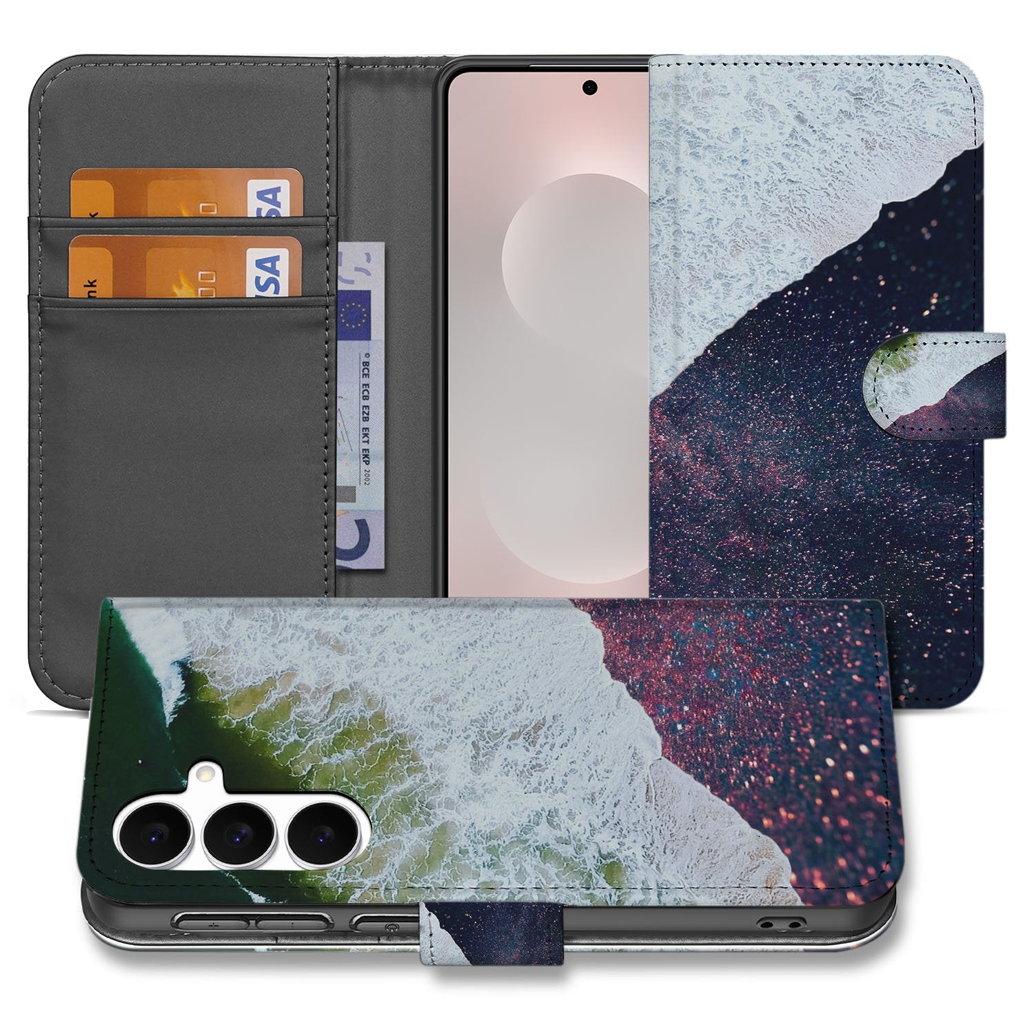 Samsung Galaxy S25 FE Book Case Sea in Space boekhoesje designnaam aanzicht