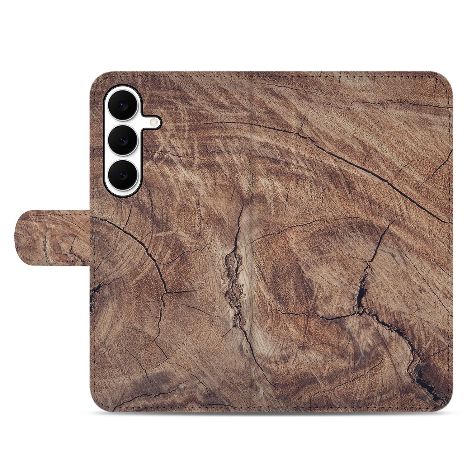 Samsung Galaxy S25 FE Book Style Case Tree Trunk achterkant.