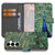 Samsung Galaxy S25 FE Bookcase Hoesje Met Pauwprint En Pasjes bookcase pauwprint aanzicht