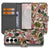 Samsung Galaxy S25 FE Bookcase Hoesje Paars Wit Flowers Met Pasjesvak designnaam bloemenprint aanzicht