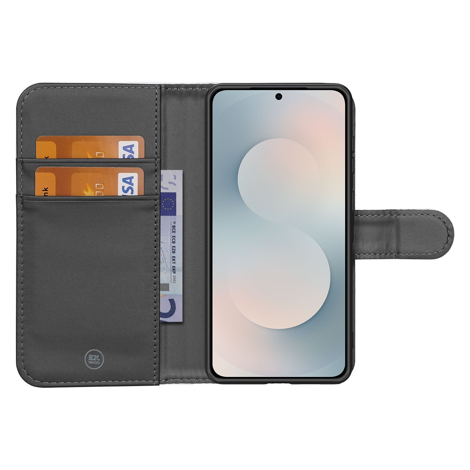 Samsung Galaxy S25 FE Bookcase Hoesje Tulips Met 3 Pasjes Kleurig designnaam binnenzijde