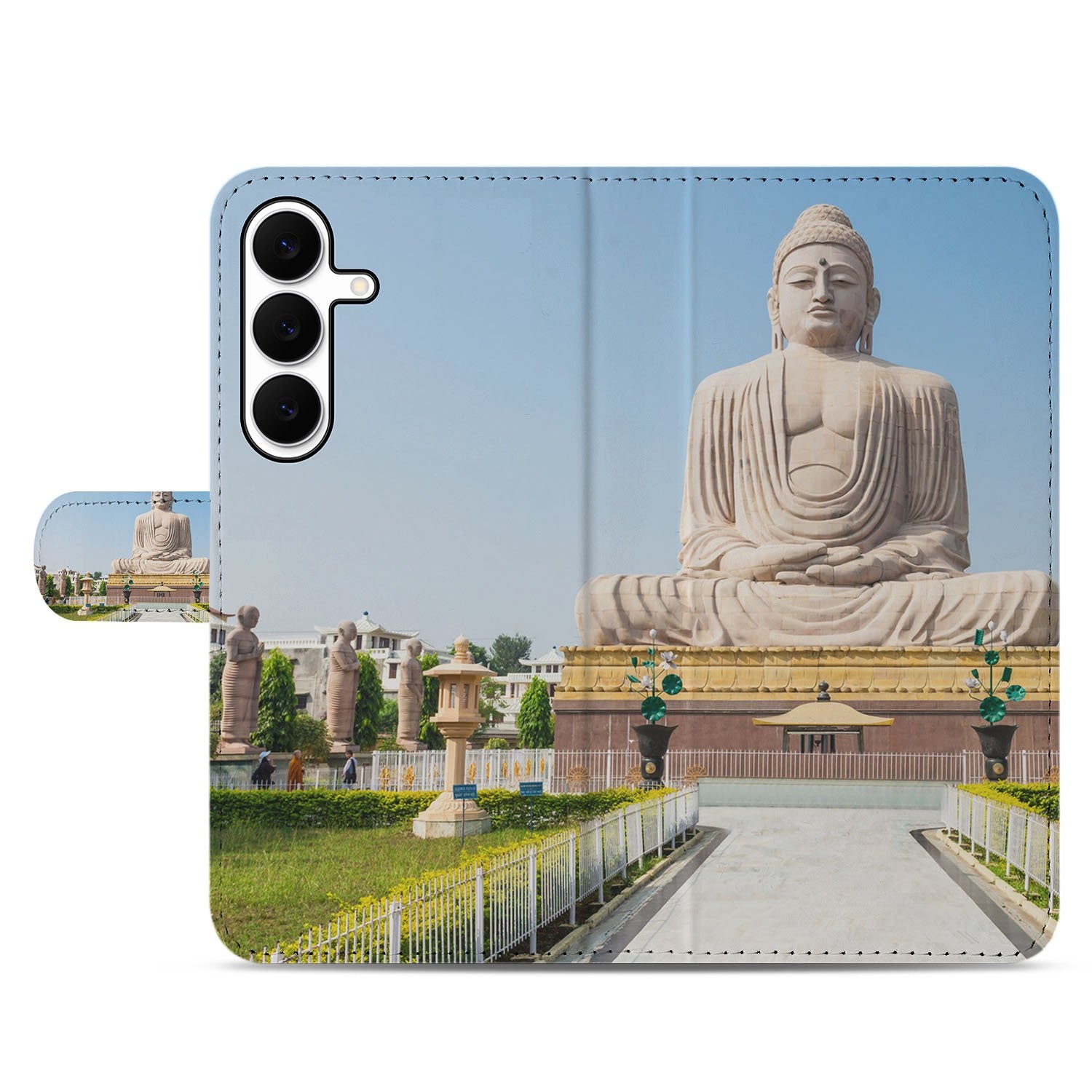 Samsung Galaxy S25 FE Flip Cover Boeddha boekhoesje Boeddha design voorkant