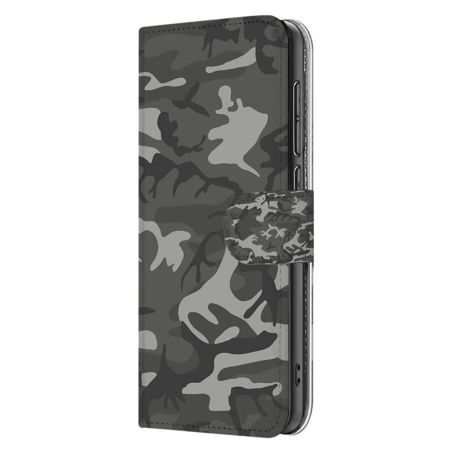 Samsung Galaxy S25 FE Portemonnee Hoesje Army Light Camouflage TPU design army light camouflage aanzicht