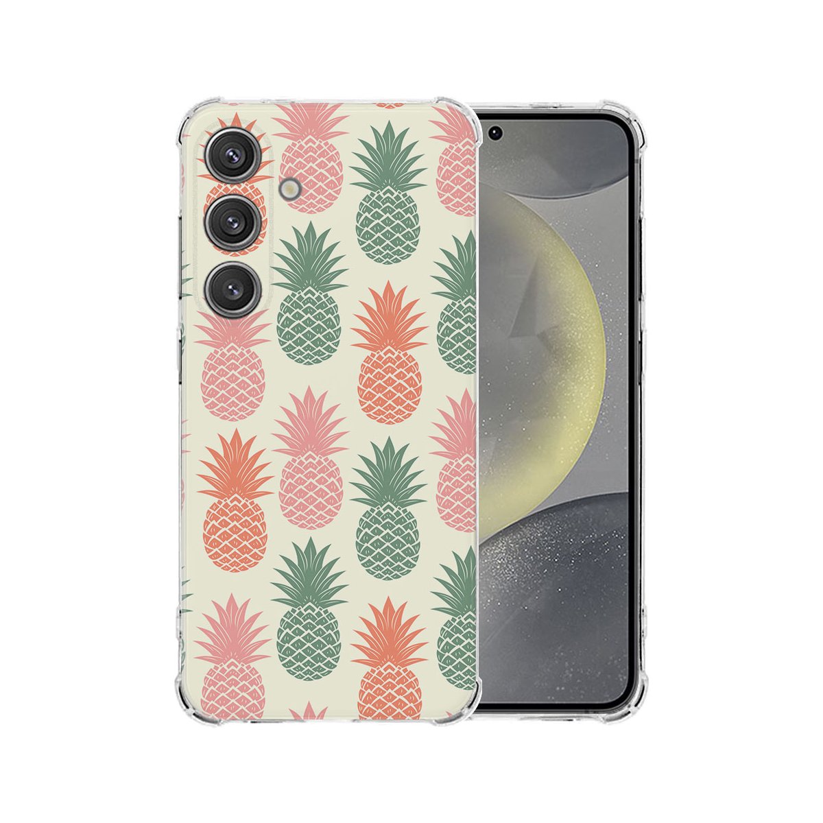 Samsung Galaxy S25 Hoesje - Ananas TPU Antishock ananas design achterkant
