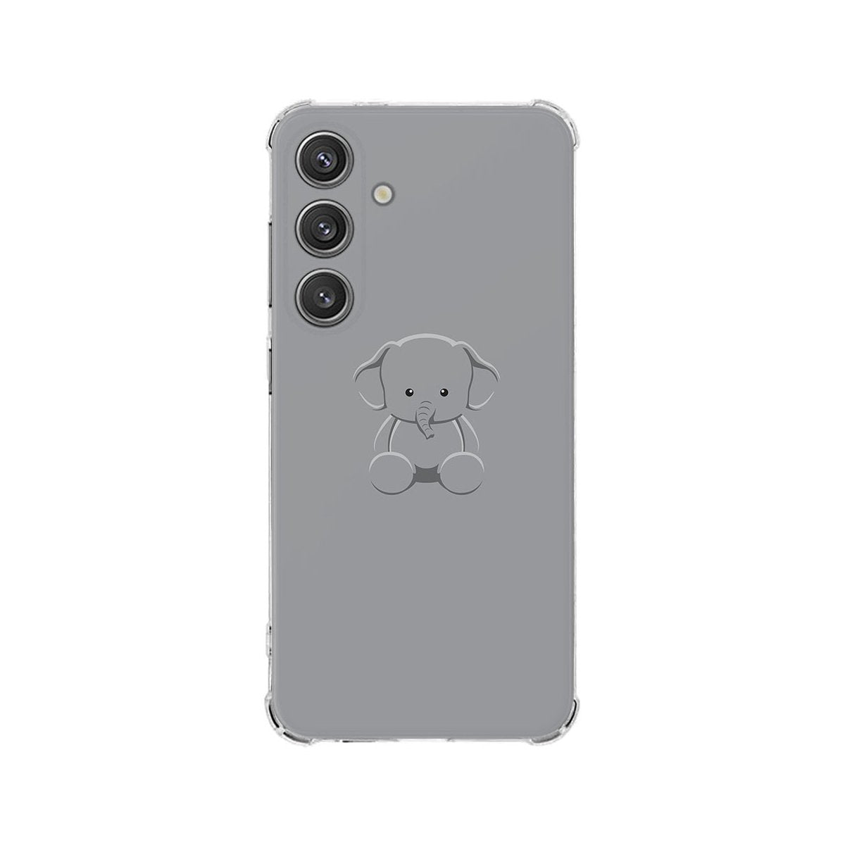 Samsung Galaxy S25 Hoesje - Baby Olifant TPU Antishock baby olifant achterkant
