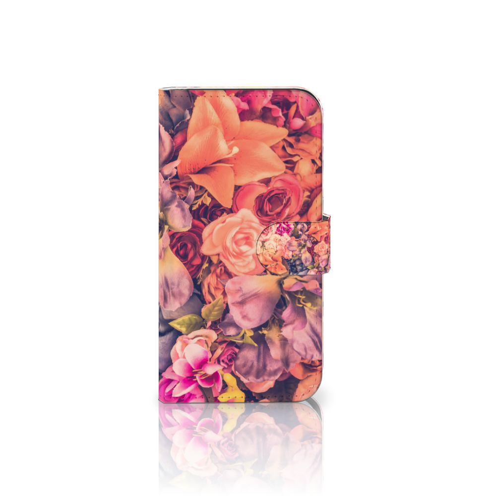 Samsung Galaxy S25 Hoesje Bosje Bloemen boekhoesje bloemen kleurrijk gesloten voorkant