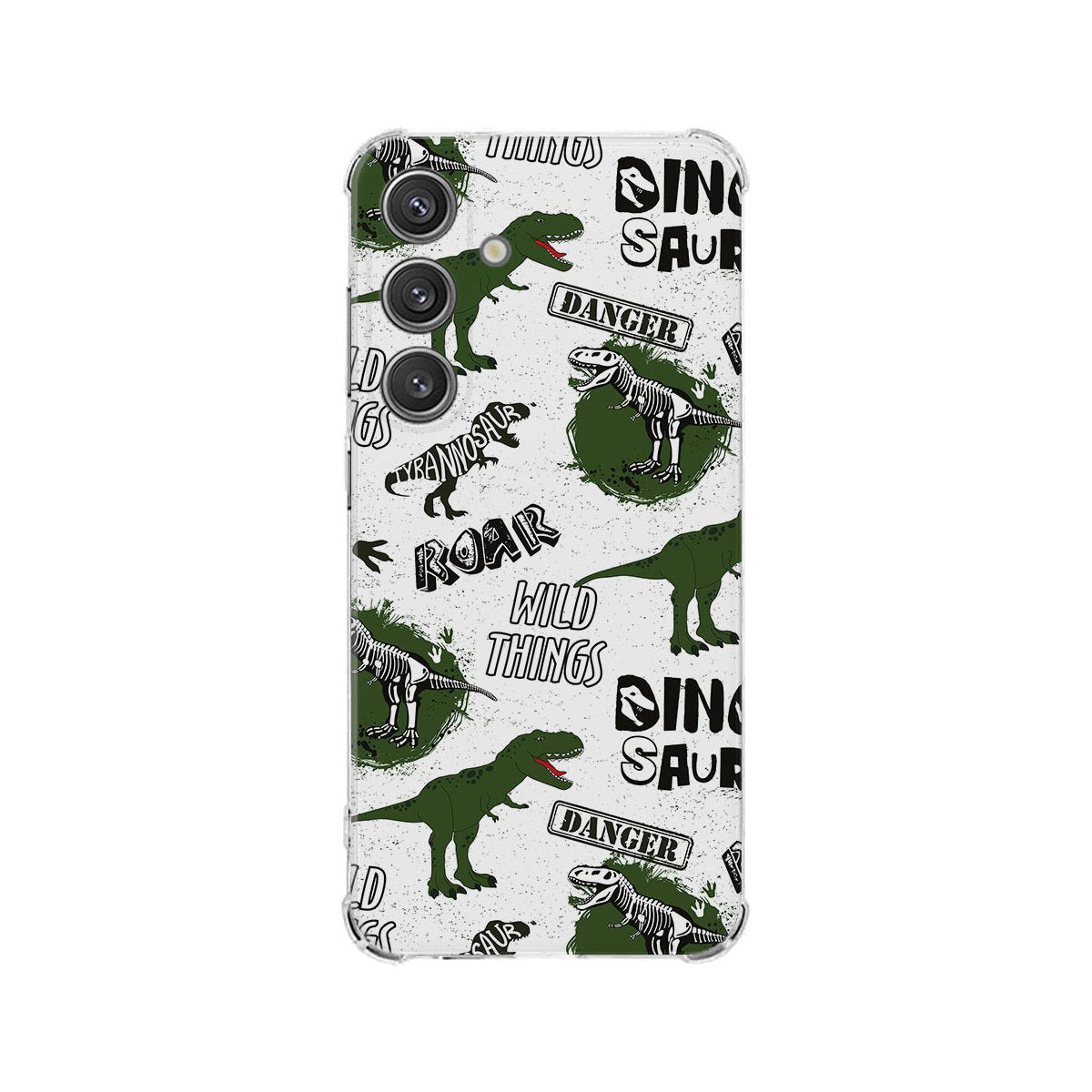 Samsung Galaxy S25 Hoesje - Dinosaurus TPU Antishock dinosaurus design achterkant