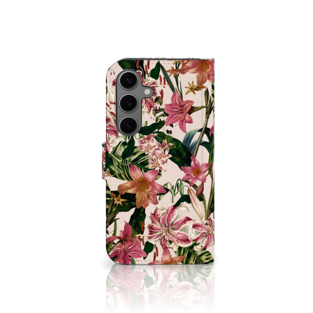 Samsung Galaxy S25 Hoesje Flowers hoesje bloemen design tropisch