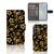 Samsung Galaxy S25 Hoesje Gouden Bloemen hoesje gouden bloemen vooraanzicht zijkant binnenkant