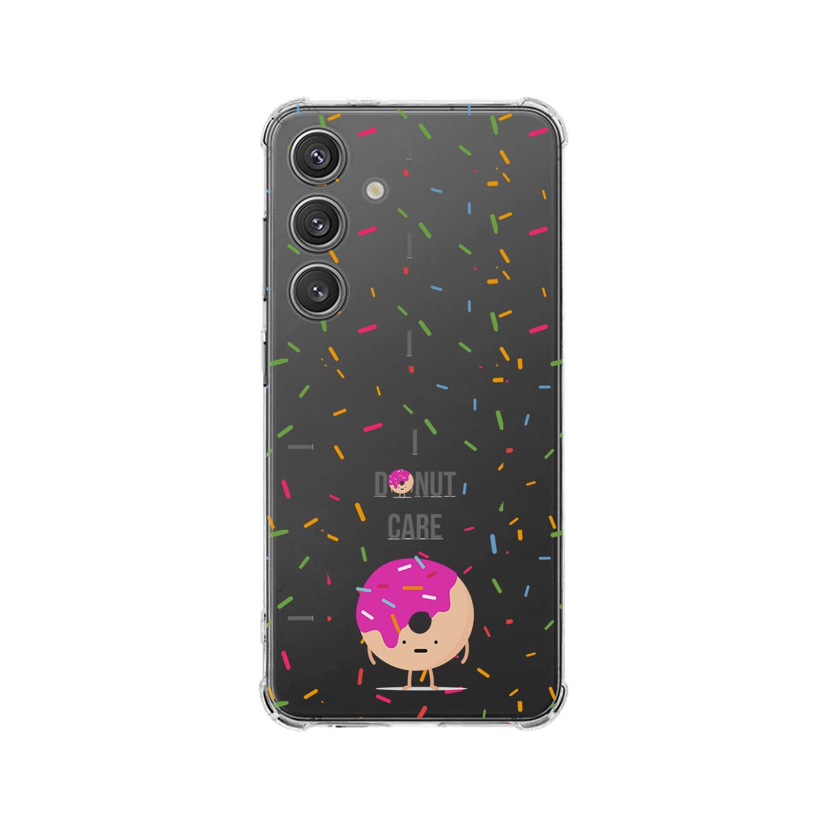 Samsung Galaxy S25 Hoesje Hoesje Donut Roze TPU Antishock achterkant