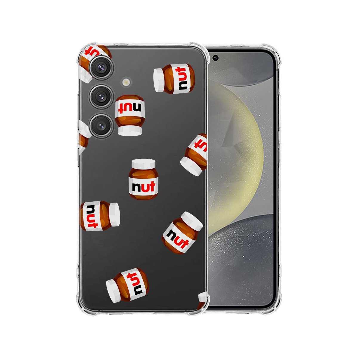 Samsung Galaxy S25 Hoesje - Hoesje Nut Jar TPU Antishock nut jar design voorkant