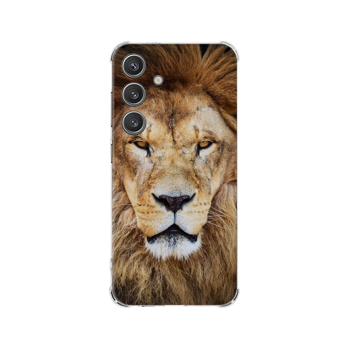 Samsung Galaxy S25 Hoesje Leeuw TPU Antishock achterkant leeuw design