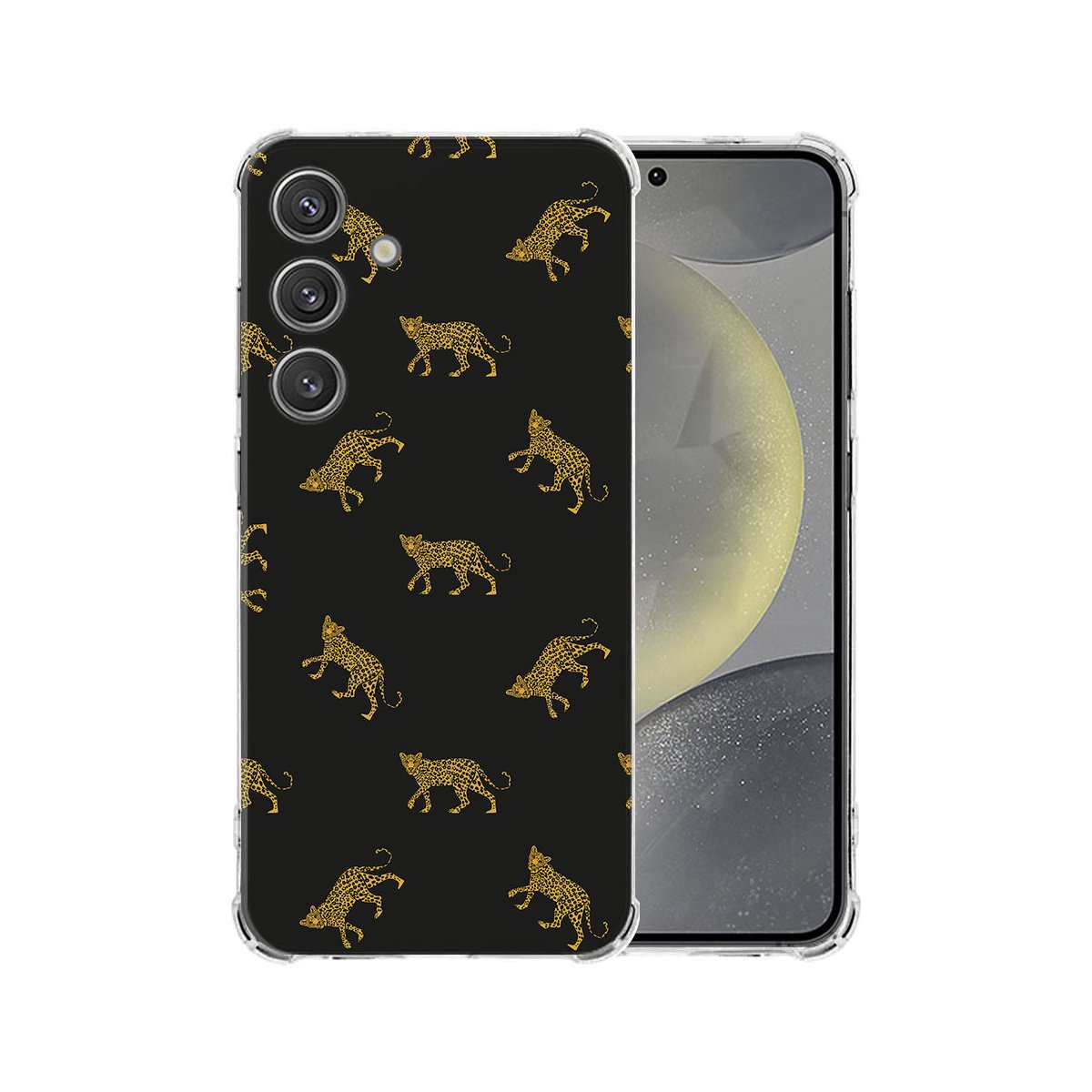 Samsung Galaxy S25 Hoesje Leopards TPU Antishock achterkant design