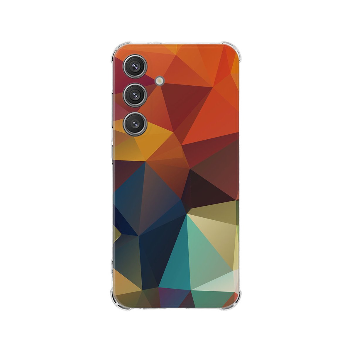 Samsung Galaxy S25 Hoesje Polygon Color TPU Antishock achteraanzicht