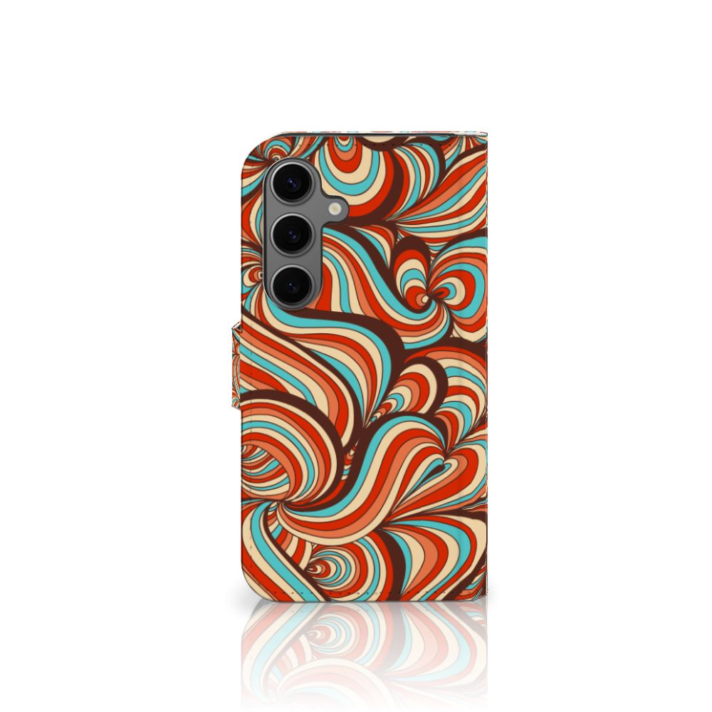 Samsung Galaxy S25 Hoesje Retro design retro kleuren aanzicht