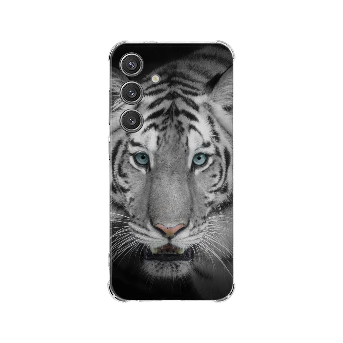 Samsung Galaxy S25 Hoesje Tijger TPU Antishock tijger design achterkant
