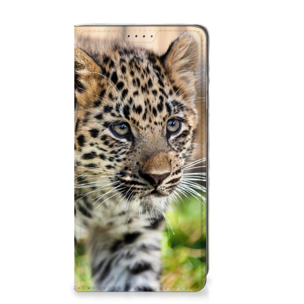 Samsung Galaxy S25 Hoesje maken Baby Luipaard design baby luipaard vooraanzicht