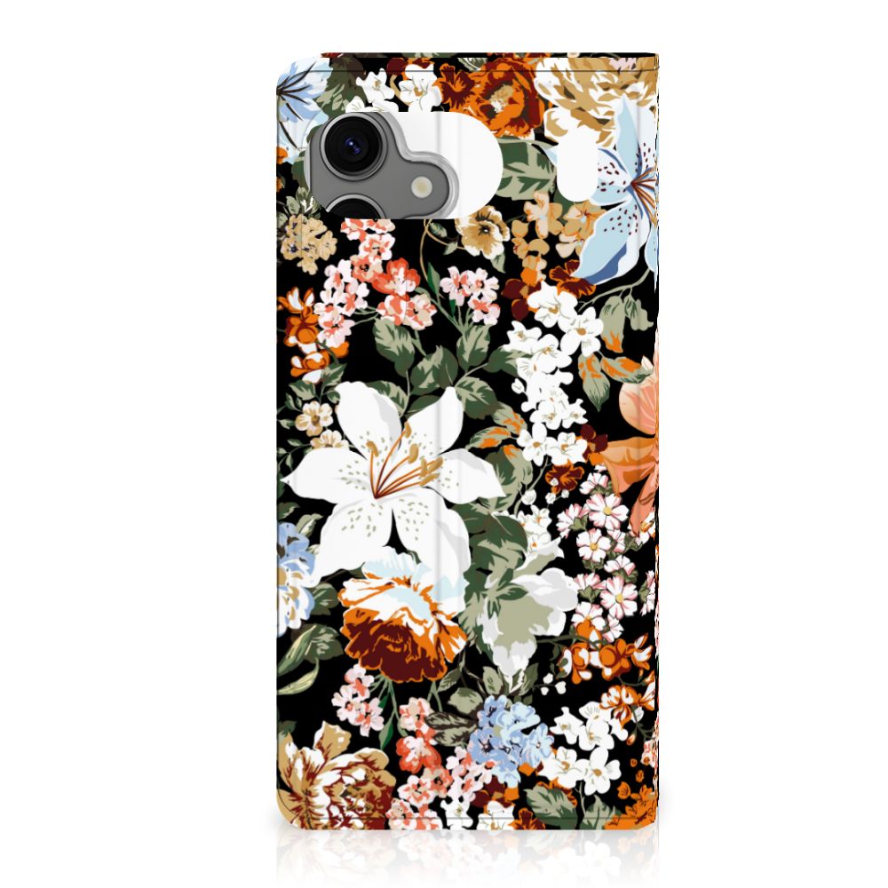 Samsung Galaxy S25 Hoesje maken Panda design bloemen aanzicht
