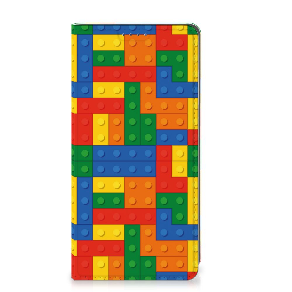 Samsung Galaxy S25 Hoesje met Magneet Blokken design hoesje voorzijde