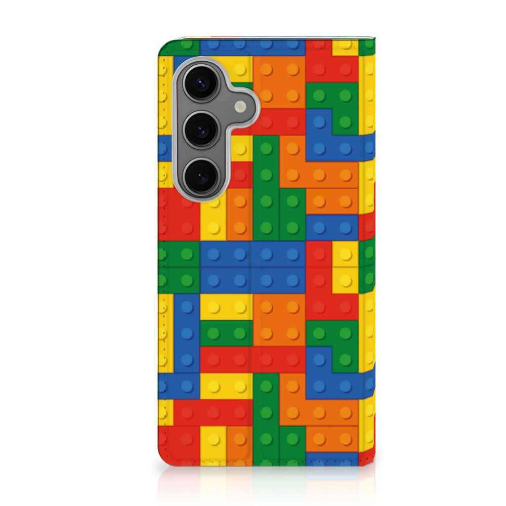 Samsung Galaxy S25 Hoesje met Magneet Blokken design hoesje kleurvol aanzicht