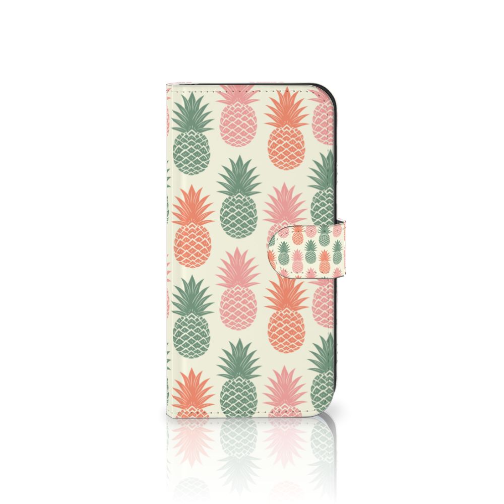 Samsung Galaxy S25 Plus Book Cover Ananas telefoonhoesje ananas design voorkant