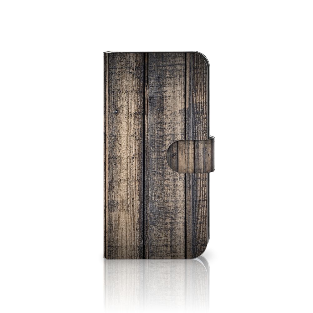 Samsung Galaxy S25 Plus Book Style Case Steigerhout boek hoes steigerhout aanzicht