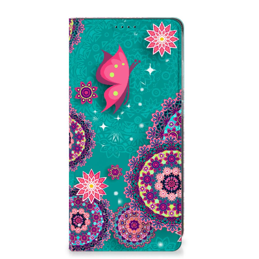 Samsung Galaxy S25 Plus Bookcase Cirkels en Vlinders design Cirkels Vlinders voorkant
