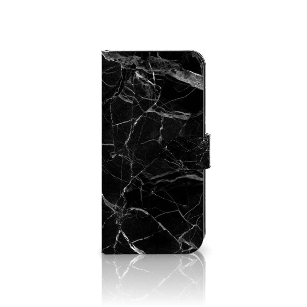 Samsung Galaxy S25 Plus Bookcase Marmer Zwart bookcase zwart marmer voorkant
