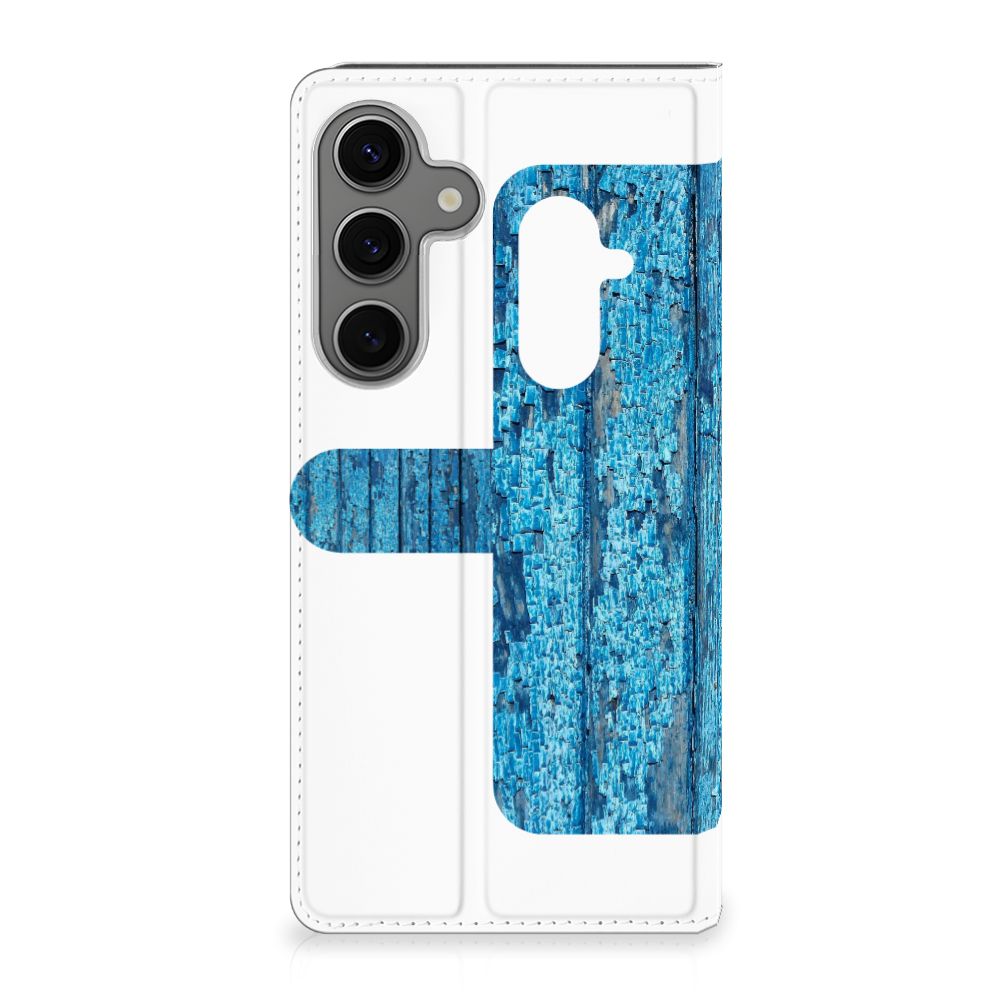 Samsung Galaxy S25 Plus Design Case Flowers Blue DTMP voorzijde
