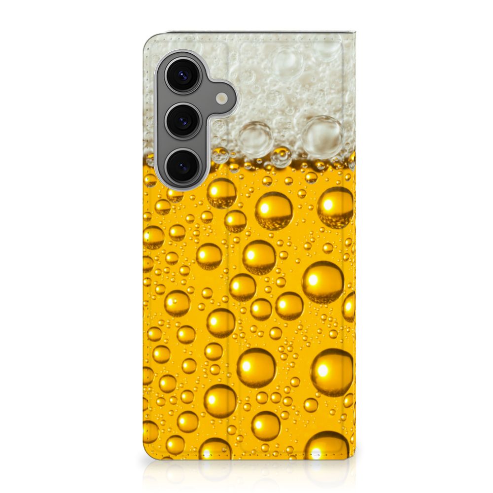 Samsung Galaxy S25 Plus Flip Style Cover Bier bierprint voorkant
