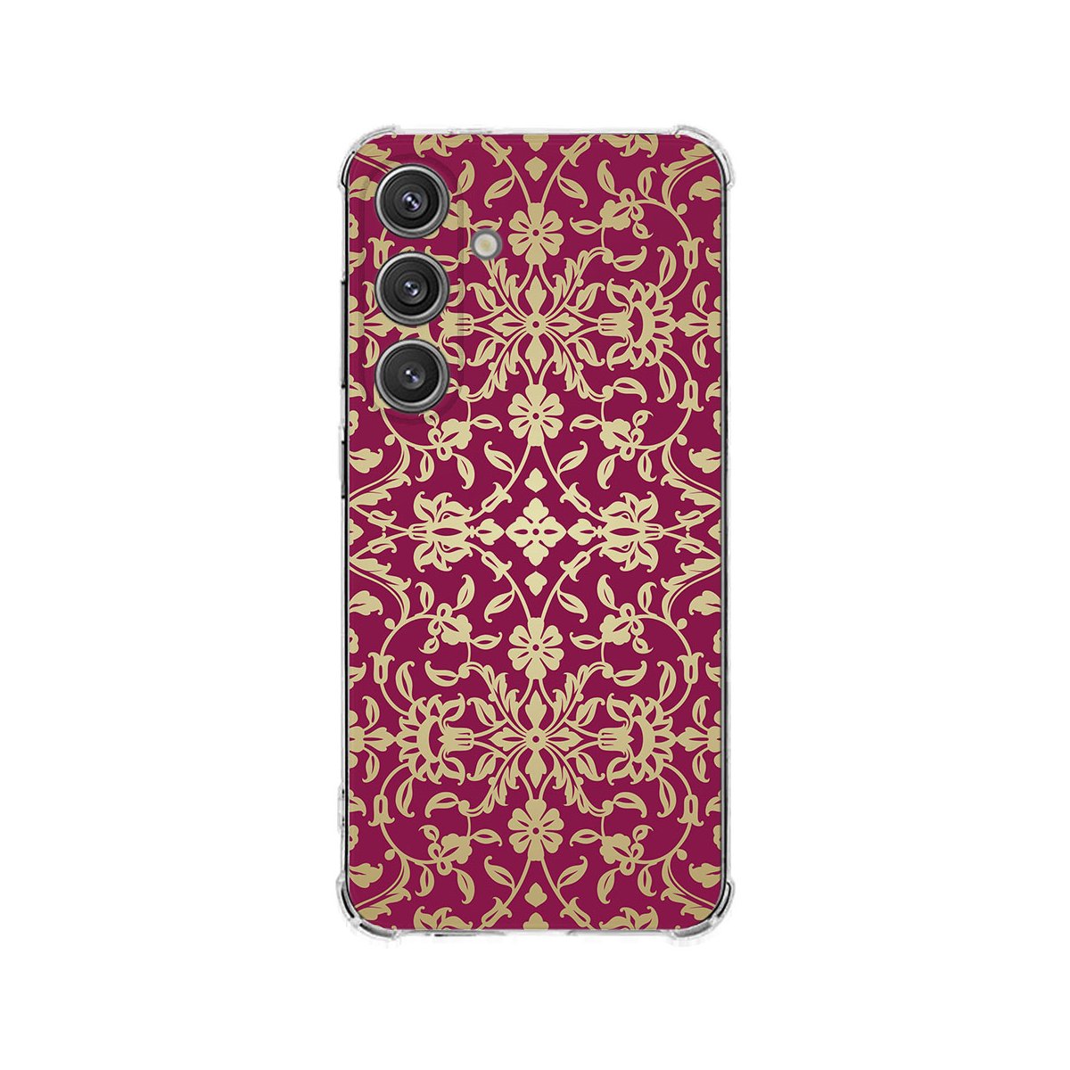 Samsung Galaxy S25 Plus Hoesje Barok Pink TPU Antishock achterkant ontwerp