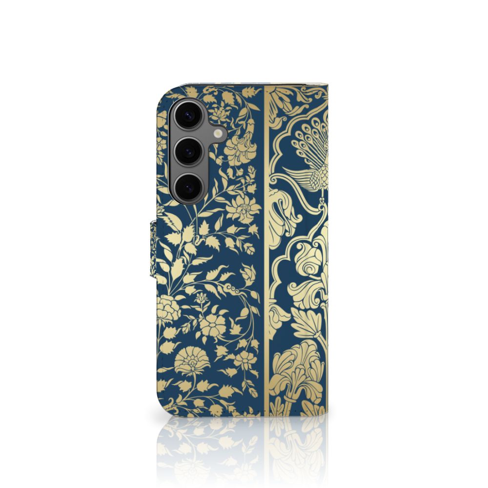 Samsung Galaxy S25 Plus Hoesje Beige Flowers design beige bloemen aanzicht