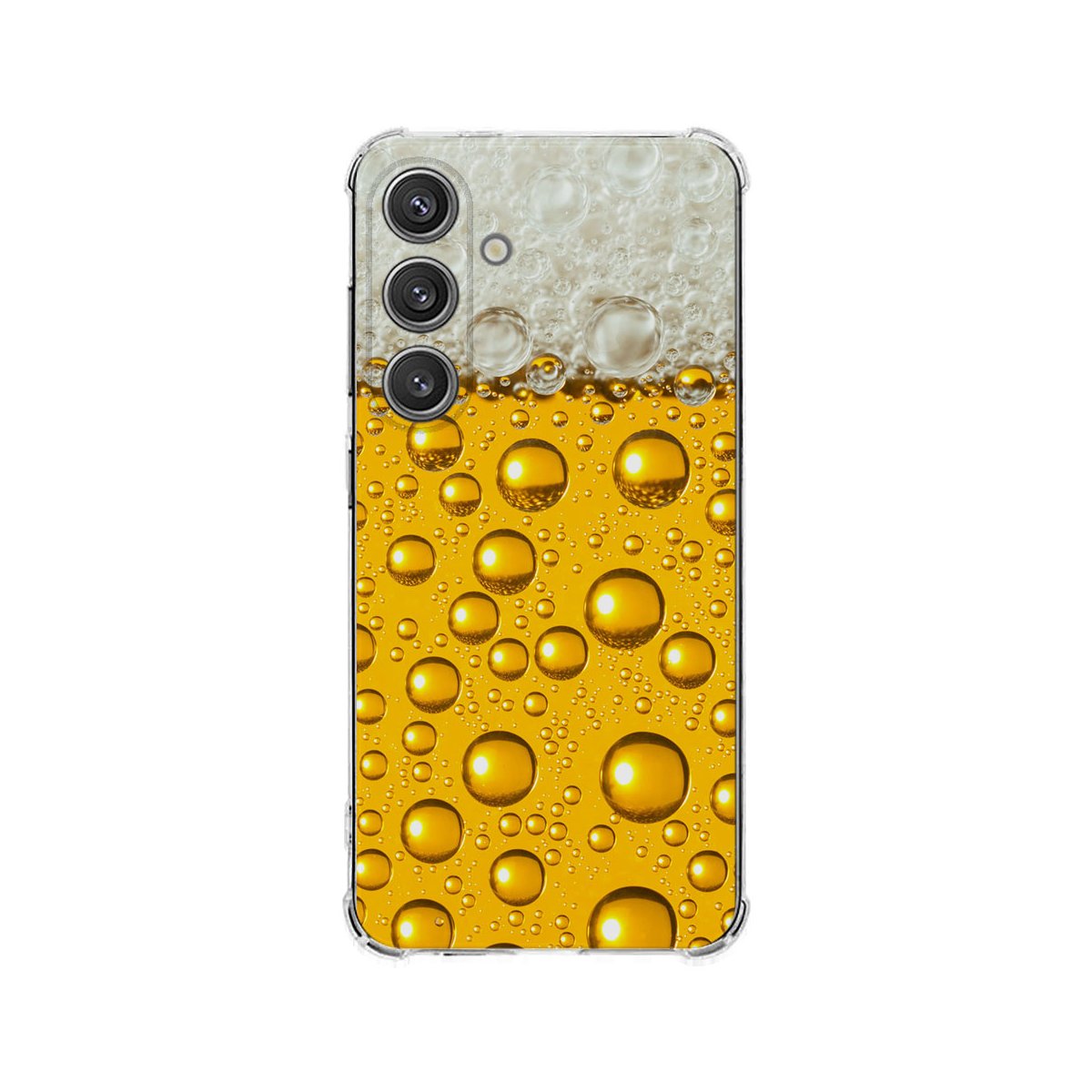 Samsung Galaxy S25 Plus Hoesje - Bier TPU Antishock bier design achteraanzicht